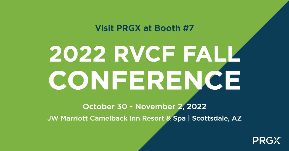 Are you attending RVCF’s Annual Fall Conference, October 30 - November 2? Stop by booth 7 to chat with the PRGX team to learn about our Deduction Management Solution and how it can help manage deduction disputes more efficiently and accurately.