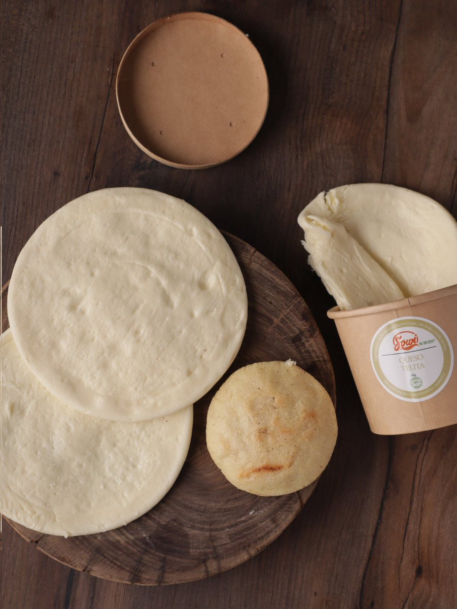 quesossowi's tweet photo. -Entre los quesos blancos que se elaboran en 🇻🇪 el queso blanco blando de pasta cocida, conocido como queso telita, es uno de los que más gusta.

-Pide tus quesos 100% naturales, frescos, hechos con amor y cariño en una presentación ecológica y respetuosa con el ambiente.🌱 https://t.co/VbL83sQUQw