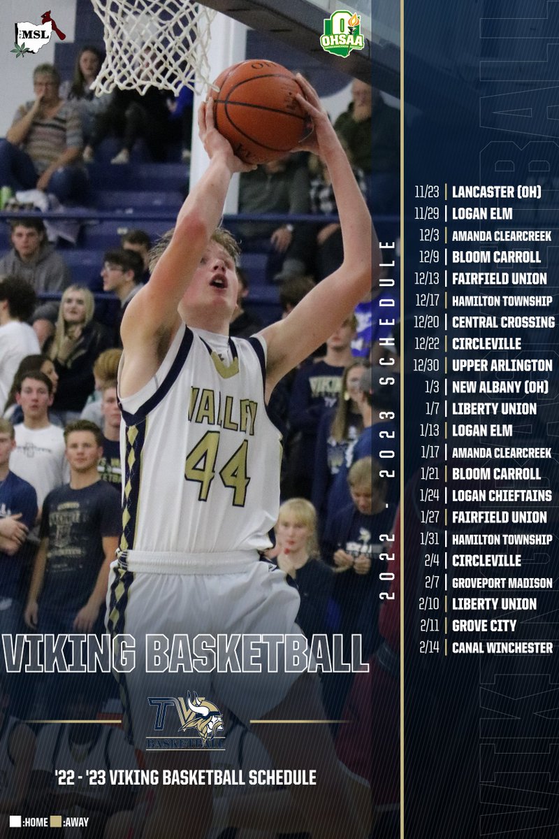 '22 - '23 Boys Basketball Schedule. Looking forward to the season.