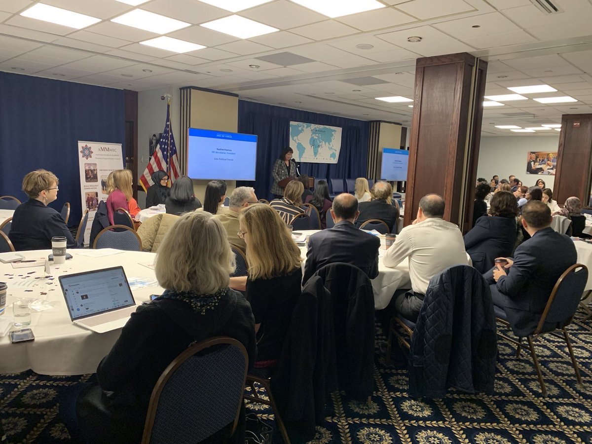 rumiforum's tweet photo. #IRFForum kicked-off today on #InternationalReligiousFreedomDay at ⁦@PressClubDC⁩ with the opening remarks of ⁦@IrfSecretariat⁩ President @nadinemaenza on geo-political trends that shape, challenge and inspire the IRF movement, especially in the #middleeast. #IRF https://t.co/f9yq8EGAWd