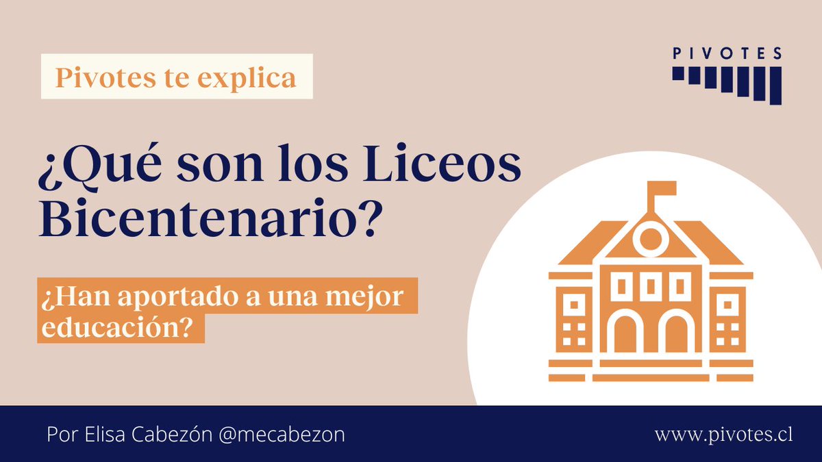 mecabezon's tweet image. 1/N
El recorte de presupuesto de los Liceos Bicentenario y q no se llame a nuevas convocatorias, puso en duda la continuidad de este modelo

¿Qué son los Liceos Bicentenario? ¿Han aportado a una mejor educación? 
Respondemos en este hilo de "Pivotes te explica" (@Pivotes_cl)  👇