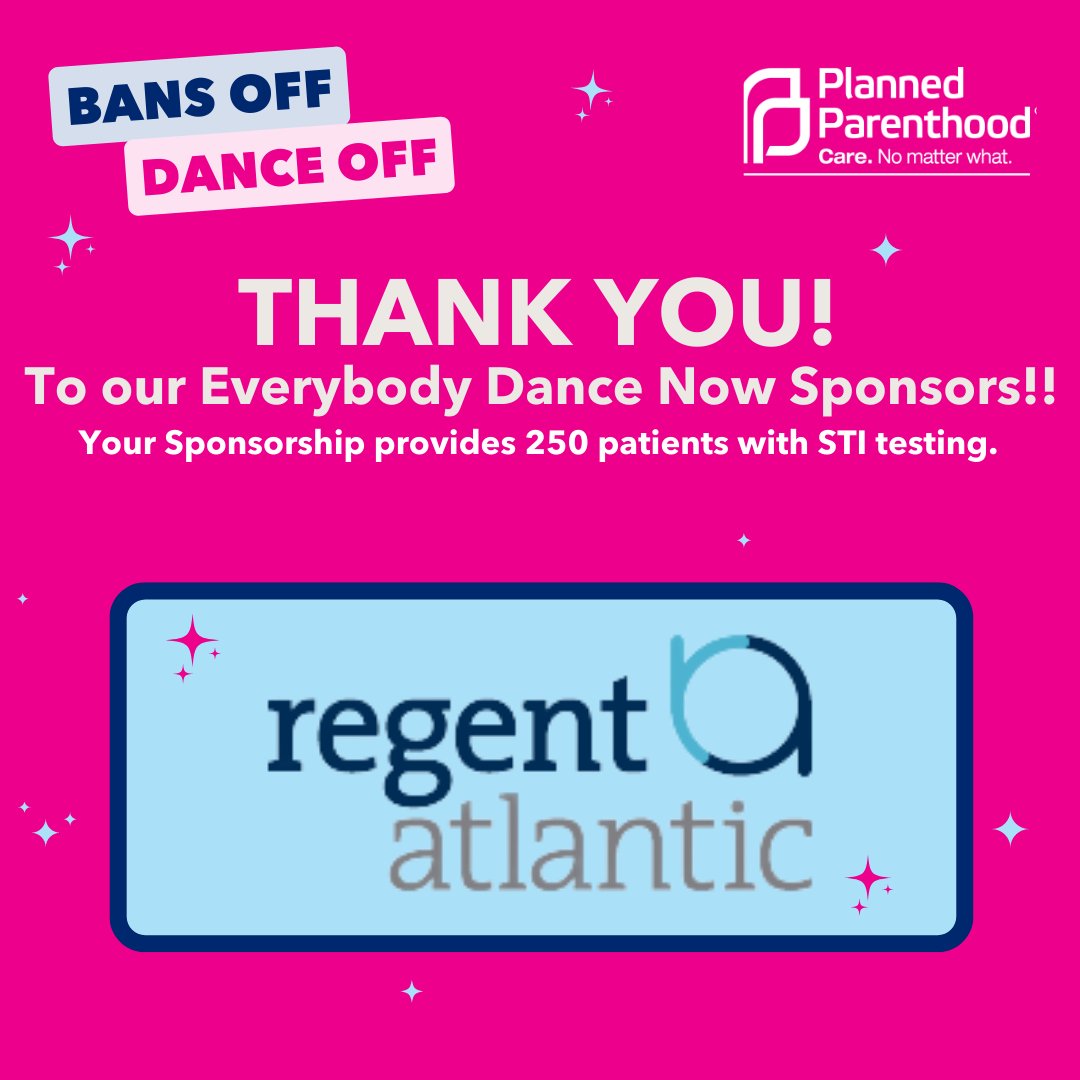 PPMetroNJ's tweet photo. Thank you to our latest Everybody Dance Now sponsors! The Bans Off Dance Off Fundraiser is tonight! Tickets and sponsorships are still available for purchase. Click link in bio.

#PPMNJ #BansOffOurBodies #AbortionIsHealthCare #ReproRights https://t.co/aISmJLUPCB