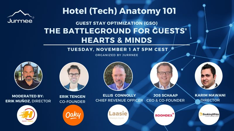 Join ROOMDEX and Jurrnee for an in-depth discussion of Hotel Guest Stay Optimization (GSO), featuring experts from ROOMDEX, Oaky, Laasie, and BookingWhizz!

📅 Nov 1, 2022
⏰ 11am-12pm EST

🚨 RSVP TODAY to learn more!👇
lnkd.in/eKC332Xg