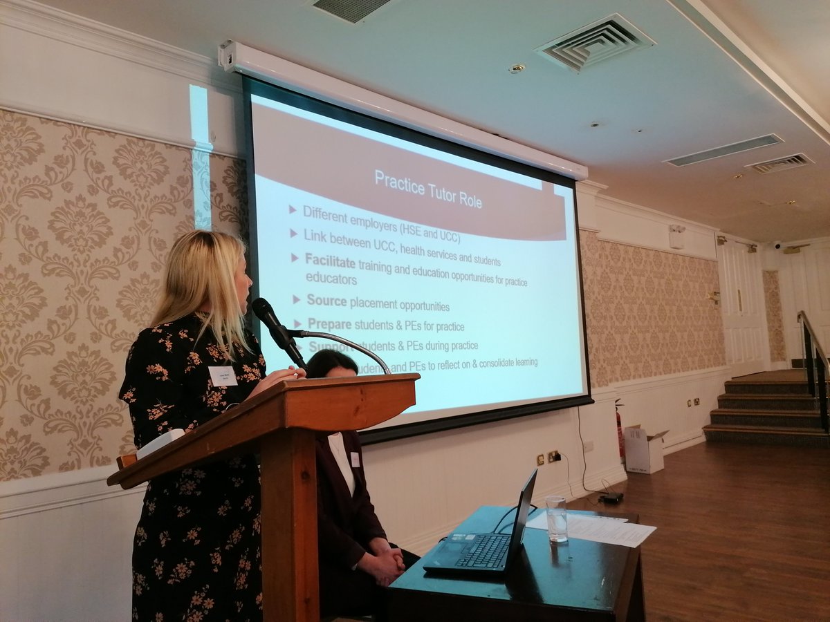 Packed afternoon. Practice Education:a spotlight on student participation in QI projects, with Annemarie Norris and Caroline Booth. Breda Corcoran presenting an audit ó. Visual Screen post stroke. And Marie Meany, presenting creating dementia friendly ED cubicle. #OTWEEK2022