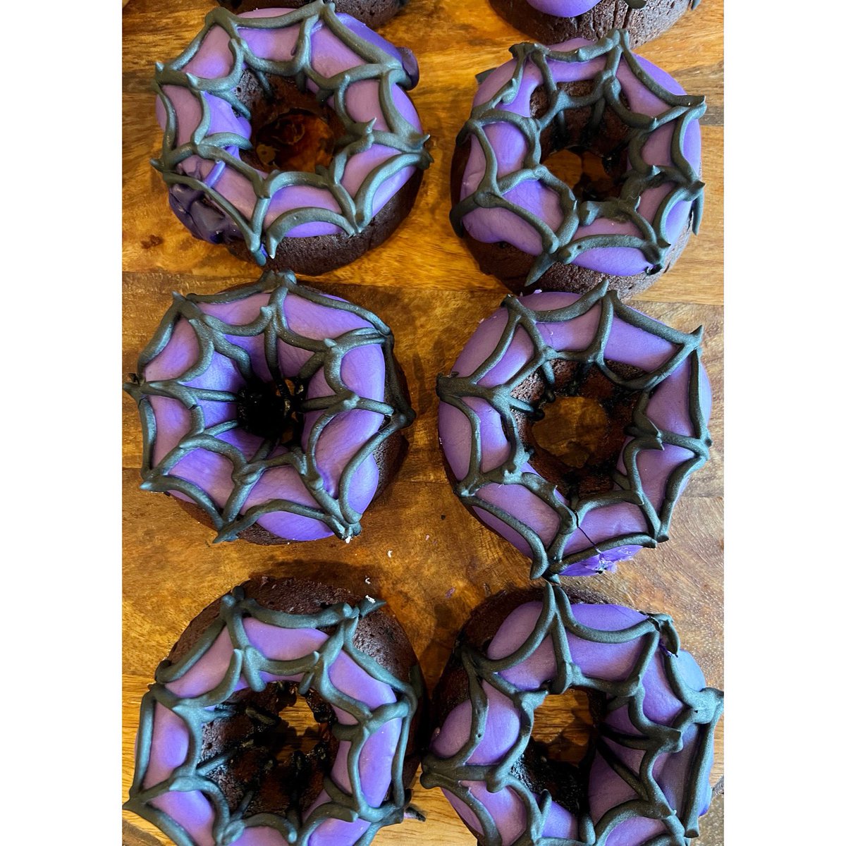 SeaSaltCinnamon's tweet photo. Spiderweb donuts, mummy brownies and all things cute and spooky! https://t.co/gnyuhAxSeo