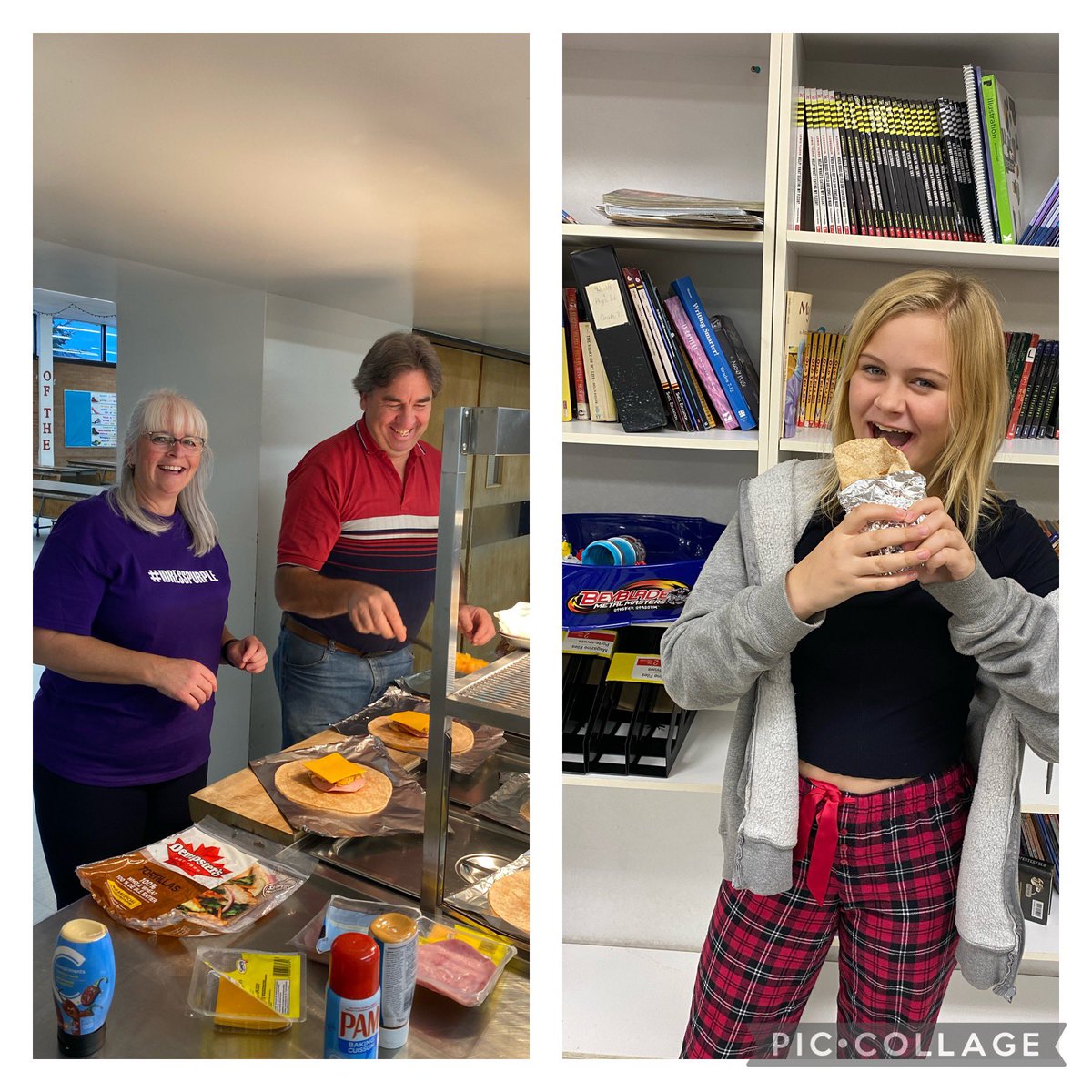 A special shout out to our Breakfast Club volunteers who were hard at work early this morning making today’s (highly requested) hot meal item: Farmer’s Wraps! Great job team!