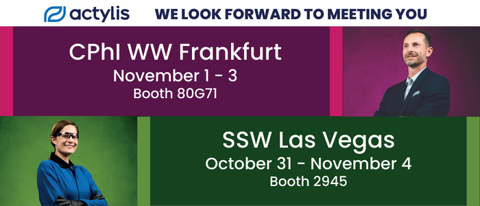 actylis's tweet photo. Next week Actylis will be exhibiting at:
- 𝗖𝗣𝗵𝗜 𝗪𝗪 𝗙𝗿𝗮𝗻𝗸𝗳𝘂𝗿𝘁 2022 | Nov 1 - 3 | Booth #80G71
- 𝗦𝘂𝗽𝗽𝗹𝘆 𝗦𝗶𝗱𝗲 𝗪𝗲𝘀𝘁 2022 | Oct 31 - Nov 4 | Booth #2945

We look forward to seeing you there! 

#Actylis #CPHI #SSW #pharma #nutrition https://t.co/2FuyclfCgD