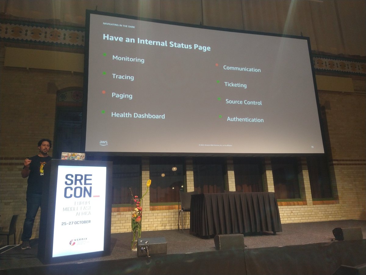 Why not have an internal, not fancy, status page? <a href="/nocoot/">Nati Cohen</a> #srecon
