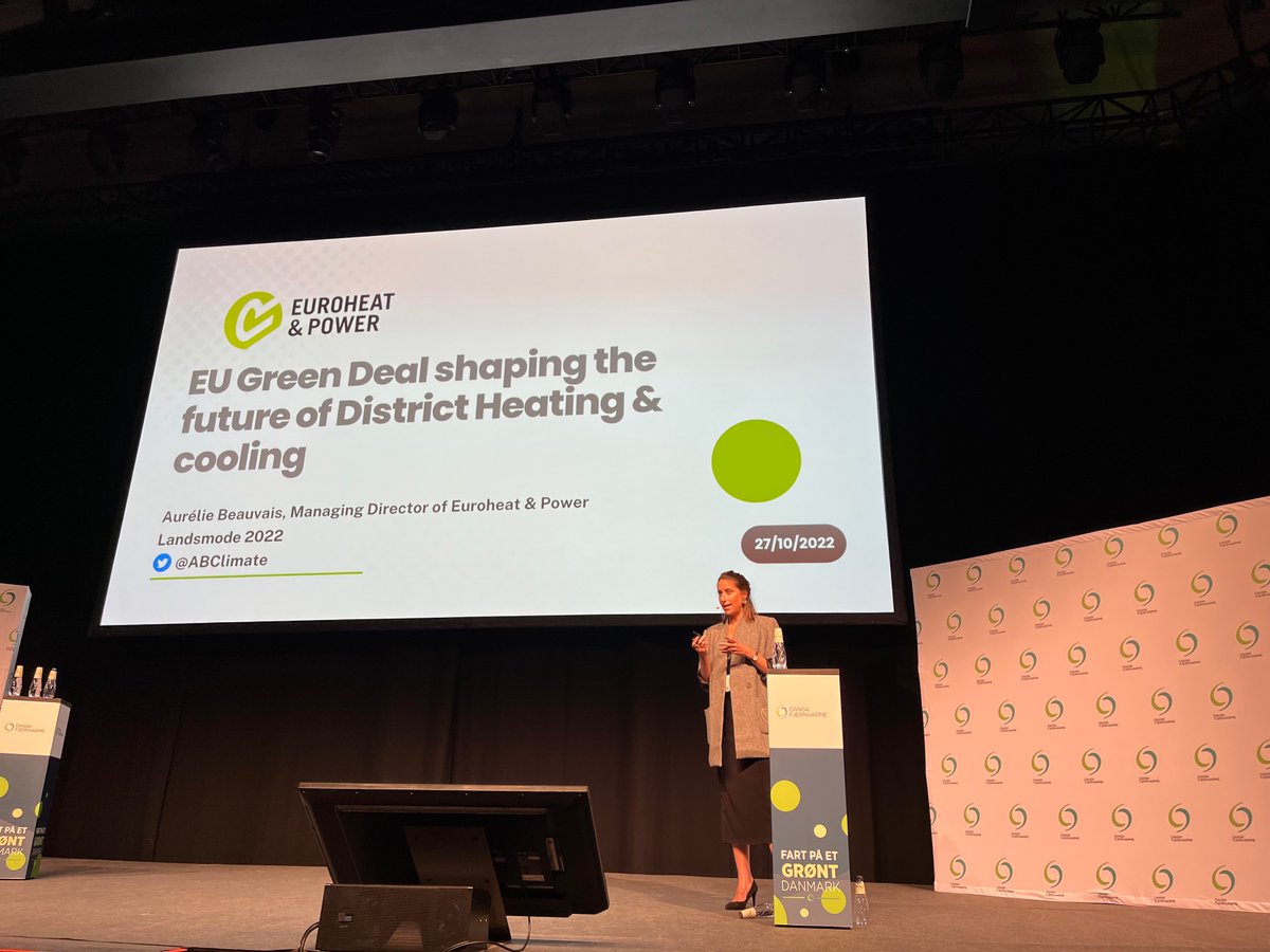 EuroheatPower's tweet photo. Our MD🔊'' DHC is one of Europe's most untapped clean heating &amp; cooling resource. From 12% today, it could supply up to 50% of the European heat demand in 2050 &amp; it is a long-term solution that delivers an immediate phase-out of natural gas in buildings.'' 
@ABClimate at #lm2022 https://t.co/XzDsiZWgiO