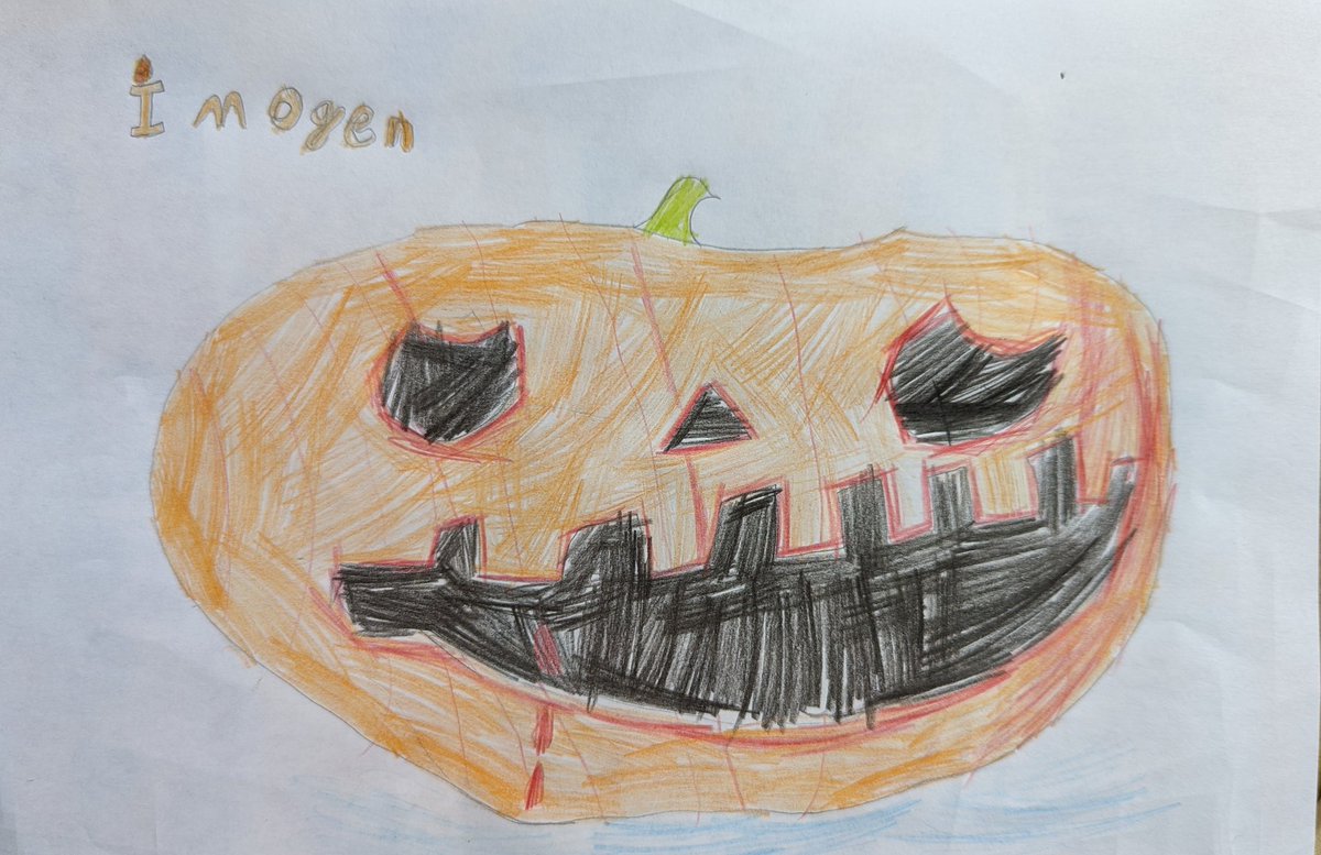 better_CallPaul's tweet photo. @RobBiddulph Imogen aged 5 has done this year's cat and your pumpkin over half-term. #DrawWithRob https://t.co/n9UiTVRpy0