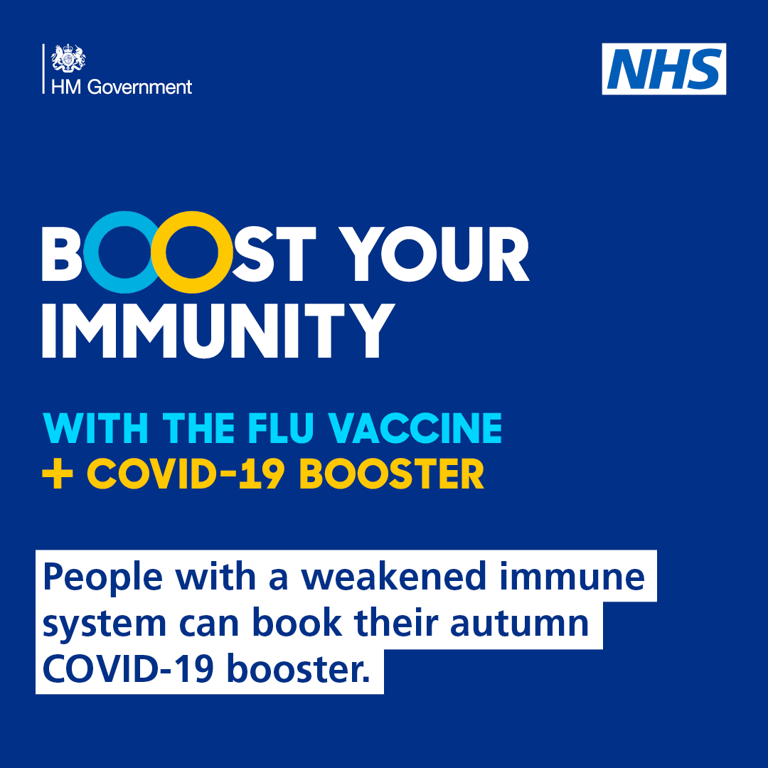EnfieldCouncil's tweet photo. Boost your immunity with the flu and COVID-19 booster.
People with a weakened immune system can book their autumn COVID-19 booster.
#boost #keepenfieldsafe https://t.co/8JwiZoZtp1