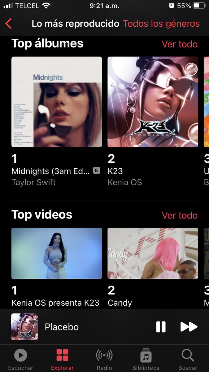 GabrieeelOs's tweet photo. Kenia Os en el top de Álbumes más reproducidos en Apple Music Mexico #KeniaOs #Keninis #K23 https://t.co/LXihdAHfIG