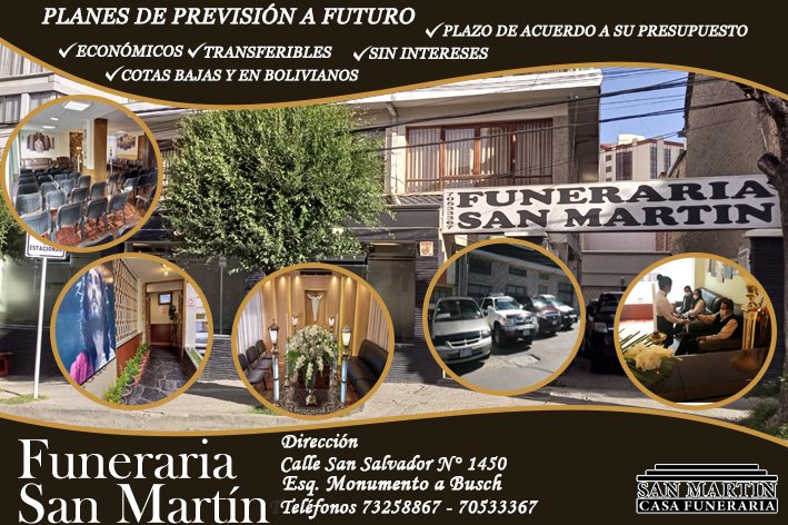 FunSanMartin's tweet photo. !Hay cosas que no se pueden evitar, pero sí prevenir!
Funeraria San Martin planes de previsión, para darle una despedida que tus seres amados merecen.   
🇧🇴 Dirección
Calle San Salvador N° 1450 casi Esq. Monumento Germán Busch 
📞 Llámanos 
Telf. 2224131 – 70533367 – 73258867 https://t.co/Mz0tN6mGFC