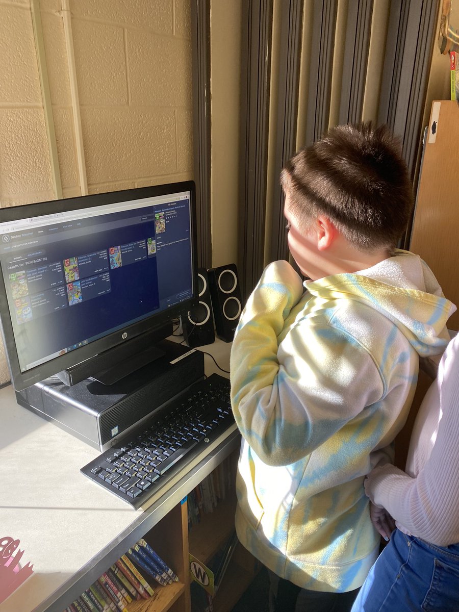 Students are learning how to use Destiny to find their own books in the Fyle Elementary Library.   Building independence! #fabfyle