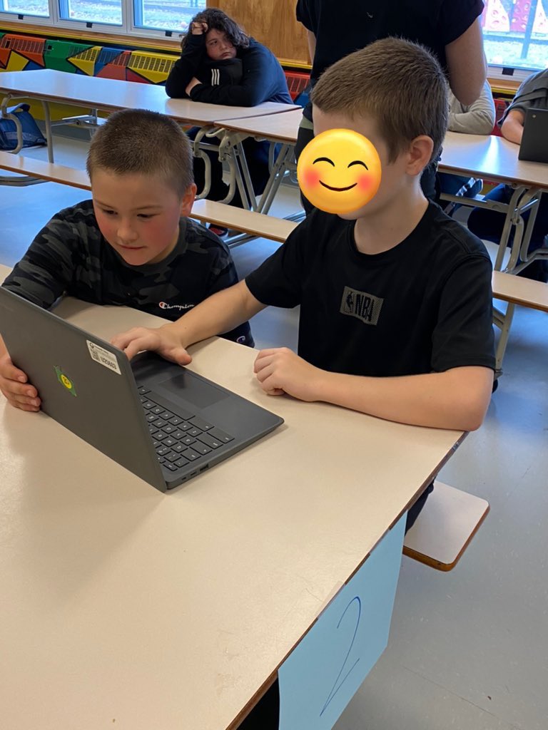 pulsiferkaitlyn's tweet photo. Our Pine Ridge Panther pals are here and we’re using @codeorg to help Super Mario collect coins with block coding! There’s lots of laughter and smiles at @DwightRossElem this morning!! #SeeWhatWeAreLearning @AVRCE_NS https://t.co/6hupOa2kxa