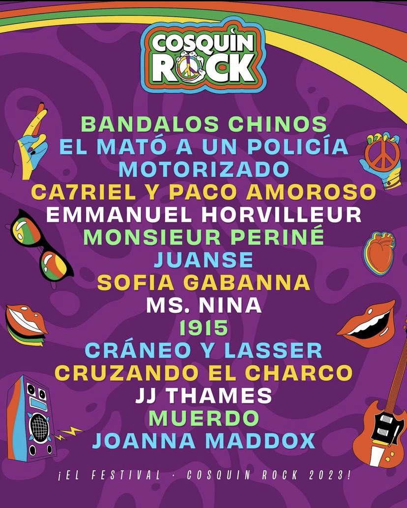 FMTOPPILAR's tweet photo. Se viene el Cosquin Rock 2023 y con los artistas confirmados hasta el momento estamos re manijas 🔥 
@Cosquin_Rock @josedpalazzo https://t.co/nHger1OKJi