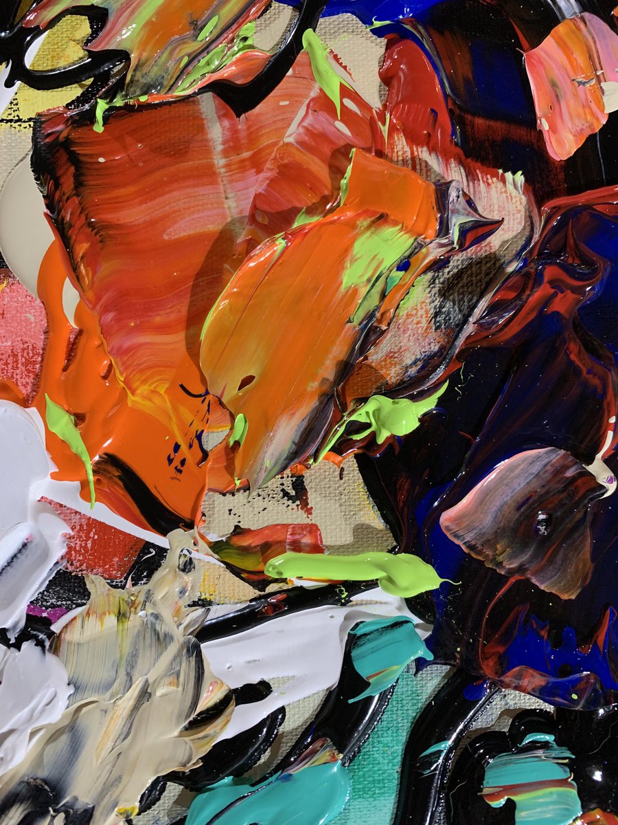 Enjoy your Thursday😊#AbstractExpressionist painting.