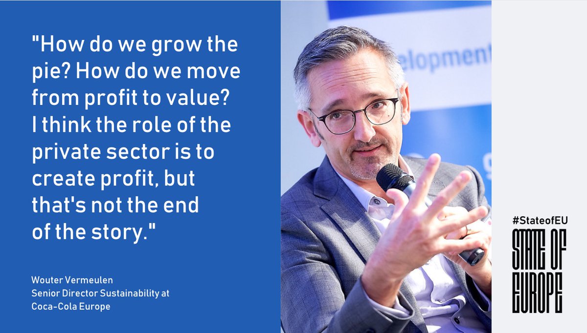 Friends of Europe (@friendsofeurope) on Twitter photo Wouter Vermeulen, <a href="/CocaCola_EU/">Coca-Cola EU Dialogue</a>'s Senior Director for Sustainability, stresses the importance for the private sector to contribute to a #RenewedSocialContract. ⤵️
#StateofEU Wouter Vermeulen, <a href="/CocaCola_EU/">Coca-Cola EU Dialogue</a>'s Senior Director for Sustainability, stresses the importance for the private sector to contribute to a #RenewedSocialContract. ⤵️
#StateofEU