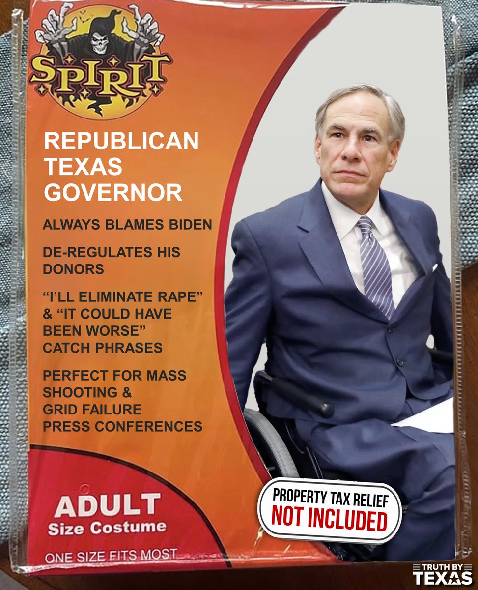 TruthxTexas's tweet photo. Want to feel like a kid again who isn't responsible for anything? 

This is the perfect Halloween Costume for you! 🎃 https://t.co/lWLwTlw4Cf