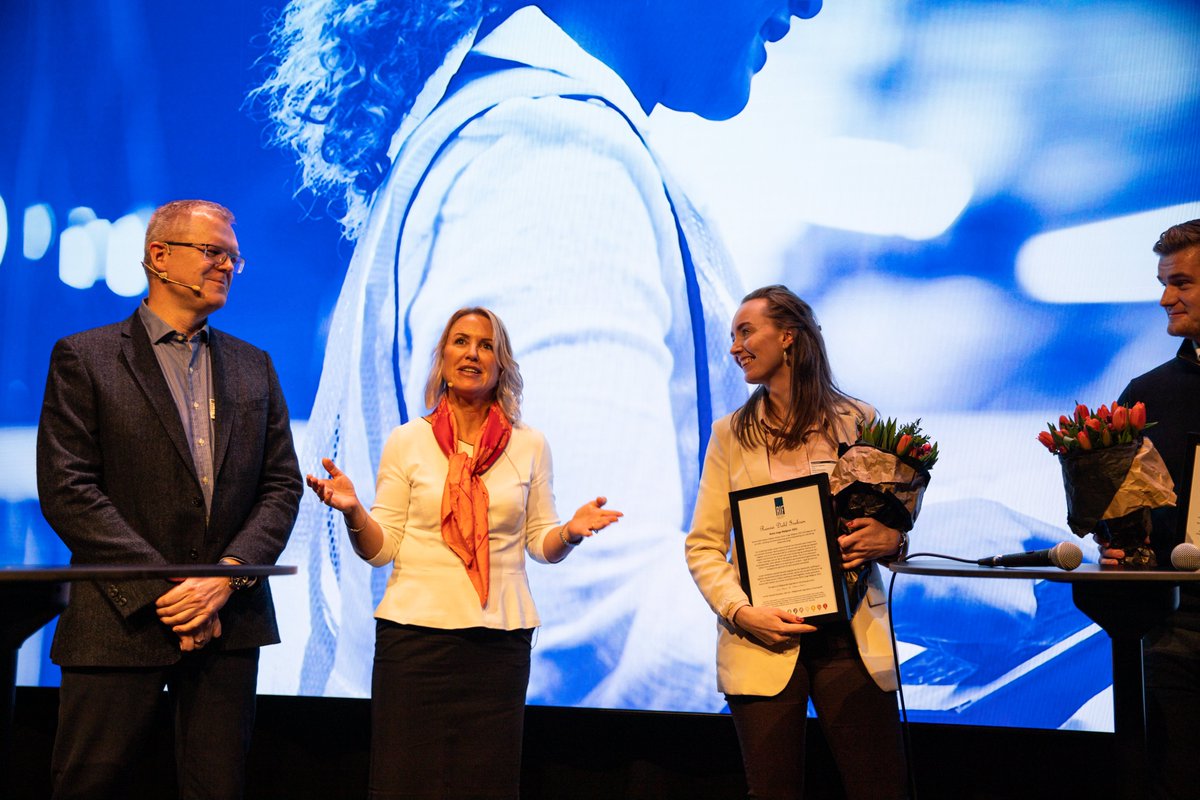 Gratulerer så mye til Ranvei Isaksen (28) som er kåret til <a href="/RIF_Engineers/">RIF</a>  sin pris for Årets unge rådgiver! 🥳️🎉🎊