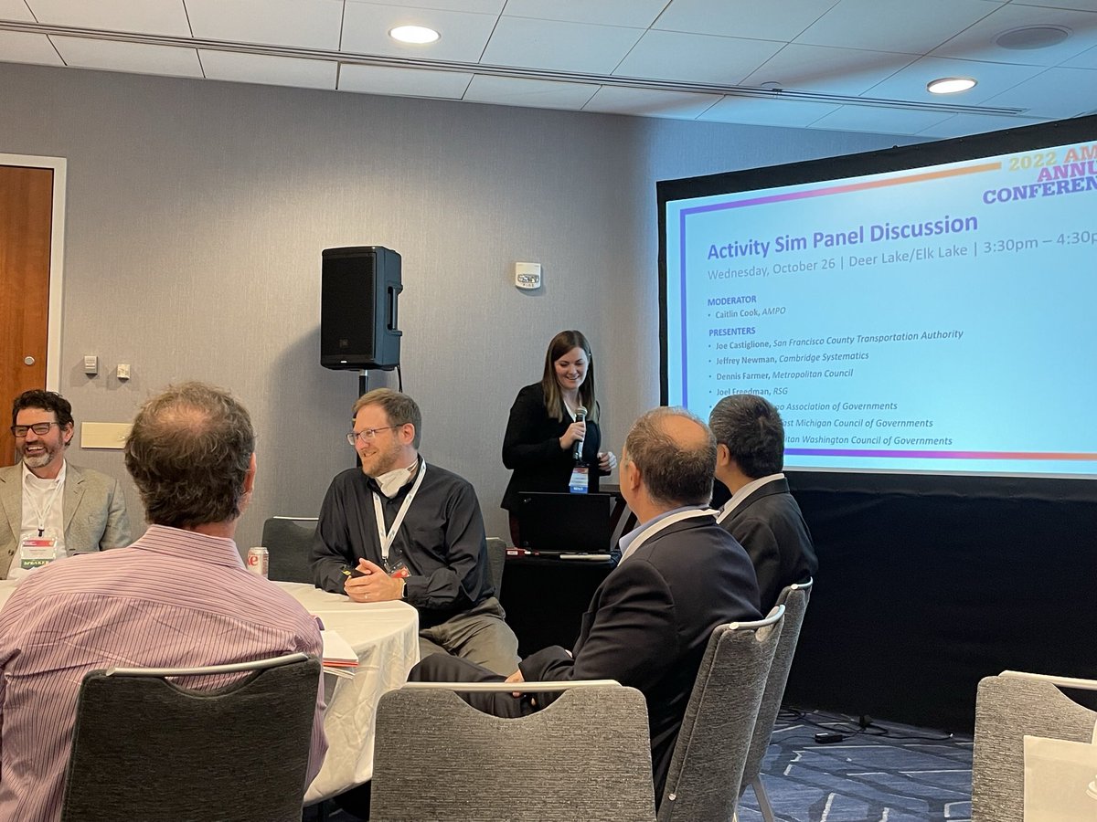 MarkMoran33's tweet photo. Yesterday I attended a great session at the #2022AMPOAnnualConference entitled “ActivitySim Panel Discussion.” Feng Xie (#mwcog) was one of the panel presenters. #ActivitySim #AMPO  #rsgroup #NatCapRegionTPB #cambridgeSystematics #wsp https://t.co/tTD217b9OC