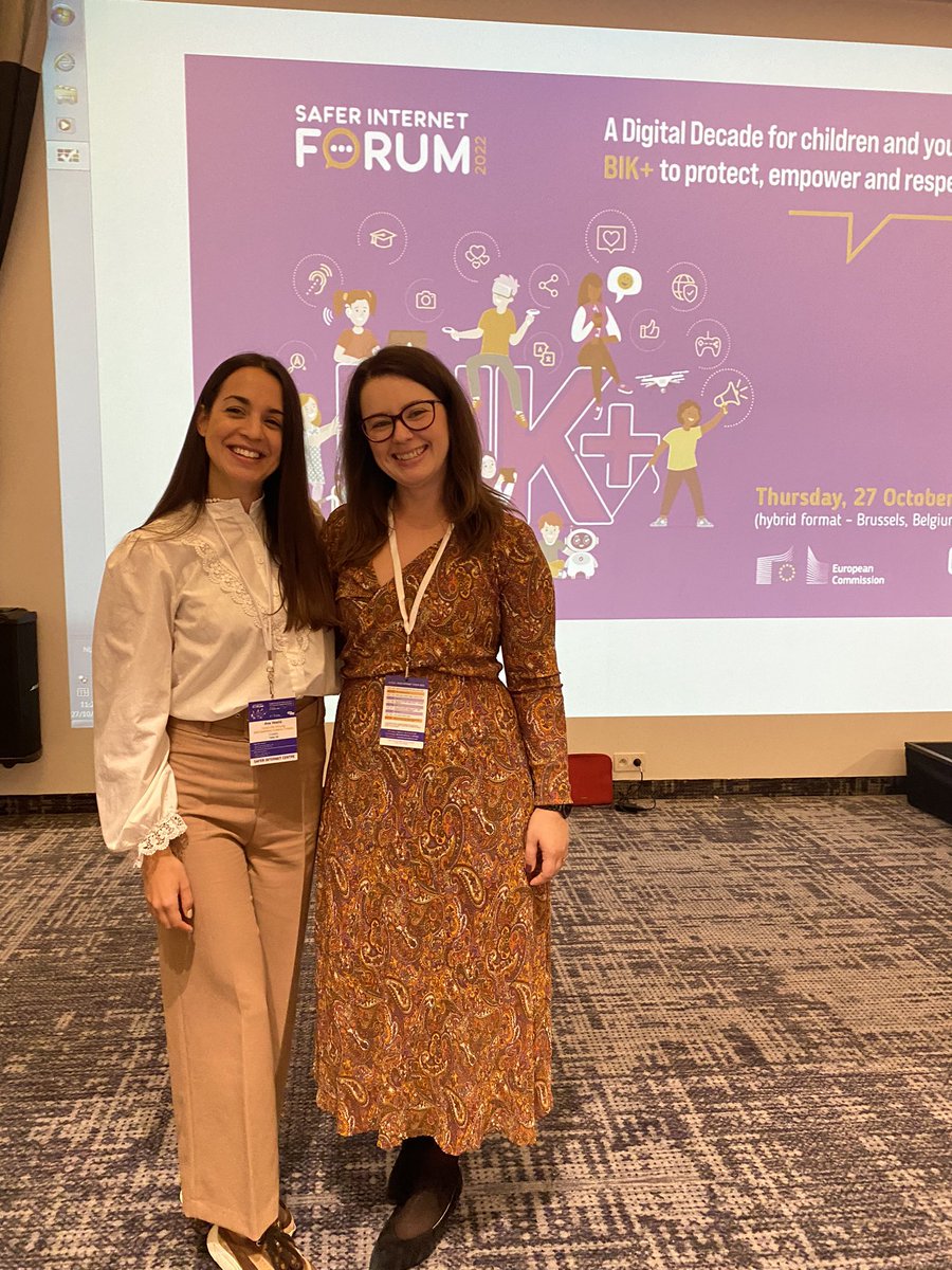 Ovih dana smo u Briselu ✈️

Naša socijalna radnica Ana i psihologinja Martina danas sudjeluju na Safer Internet Forumu! 

Odlična razmjena ideja Safer Internet Centara je sažetak današnjeg dana! ❤️

#SaferInternetForum 
<a href="/INHOPE_PR/">INHOPE</a> <a href="/Insafenetwork/">Insafe</a> <a href="/eu_schoolnet/">European Schoolnet</a> <a href="/EuroCommission/">European Commission</a>