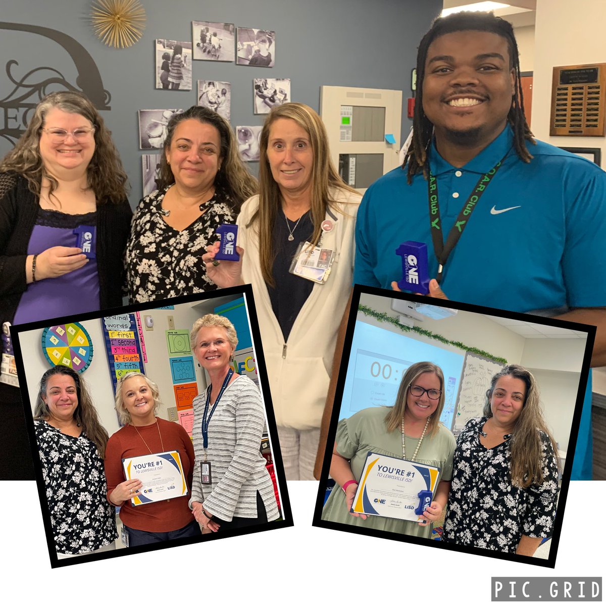 Had a great time celebrating these super All-Star 🌟employees ⁦@DeganElementary⁩ with Principal ⁦@AndreaNSmith111⁩! Gotta ❤️ the smiles on their faces! Thank you for your awesome service! ⁦@LewisvilleISD⁩ from ⁦@LISD_HR⁩ #OneLISD ⁦@SheliaKSmith⁩
