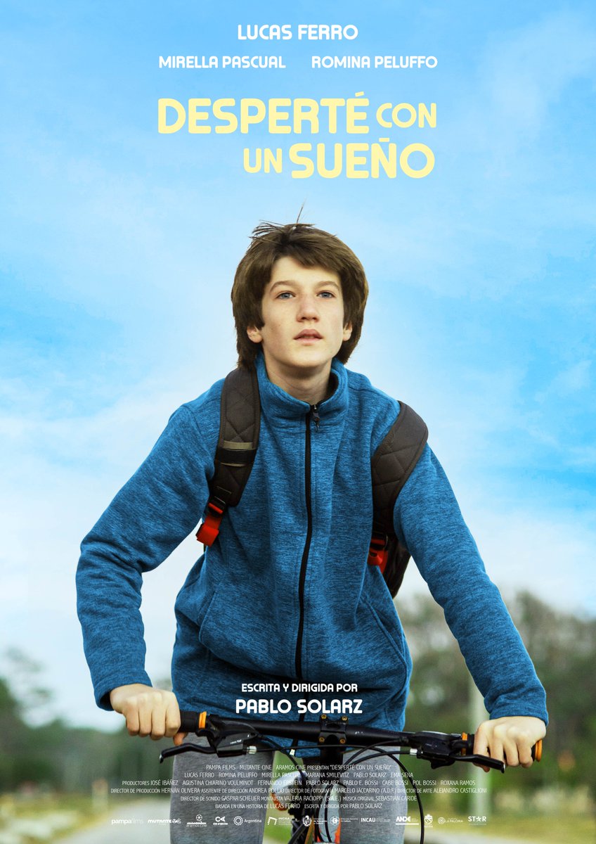 #HOY “Desperté con un sueño”, película coproducción uruguayo-argentina, dirigida por Pablo Solarz, con guión de Solarz y Lucas Ferro, que también la protagoniza, y que tenía 12 años cuando imaginó la historia.
La película se estrena hoy en varias salas de Montevideo🧵