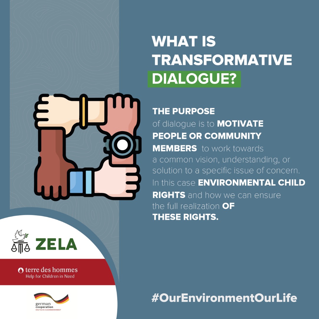 ZELO_Infor's tweet photo. A healthy #environment is a precondition for children's physical &amp; mental health.

Let's make use of transformative dialogue as we work together to promote environmental #child #rights.

Check out these flyers to learn more about transformative dialogue. 

#OurEnvironmentOurLife https://t.co/PQrsQC5jC4