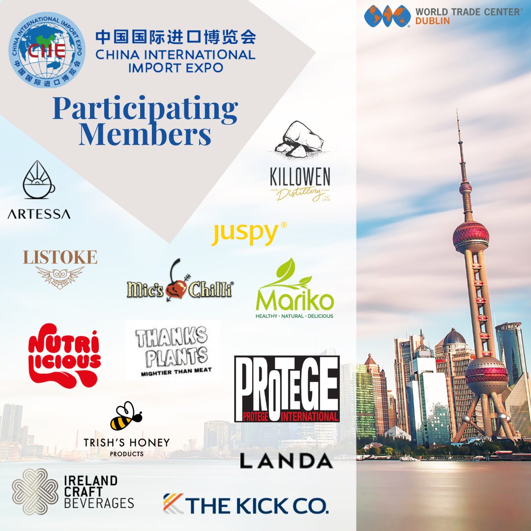 WTC Dublin is excited to help connect our members with new global opportunities at this year’s 5th 2022 WTCA #China International #Import Expo (#CIIE) Program! The world’s first import-themed national-level expo, taking place Nov. 5-10, 2022. ciie.org/zbh/en/ #CIIE2022