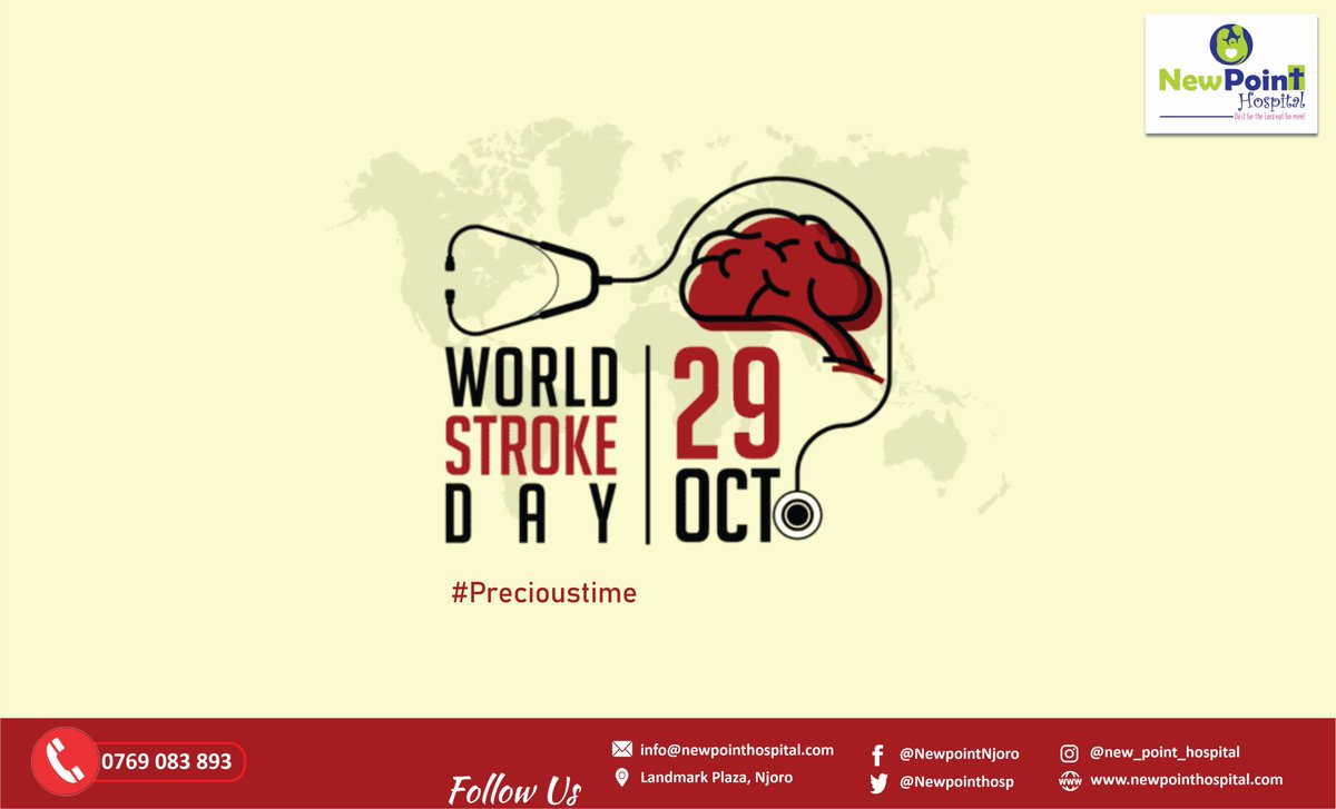 NewpointHosp's tweet photo. This year 2022, the World Stroke Day Theme is "#Precioustime", to promote the World Stroke Day awareness and support campaign to pace up the previous year's 2021 campaign "Minutes Can Save Lives".
#stroke https://t.co/iEqVcBWv2F