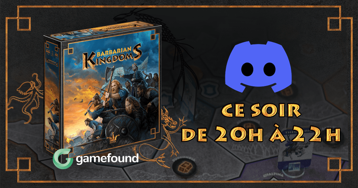 JesterGamesFR's tweet photo. Retrouvez-moi ce soir de 20h à 22h sur notre serveur Discord pour me poser en direct toutes vos questions sur le développement du jeu et pourquoi pas jouer à Barbarian Kingdoms sur Tabletopia 😉
https://t.co/FnJKpFV6do
https://t.co/8RK2IlPumk https://t.co/u9pSp38UL3