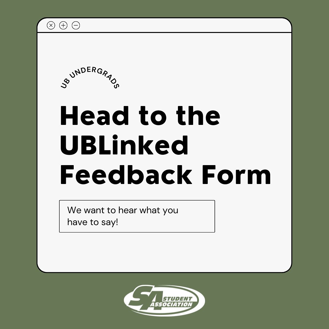 ⚠️ Hey undergrads! We need as many people as possible to fill out our mid-semester feedback form so that we can continue to better serve you. The link was sent to you via email and it’s in our Instagram bio (@/ub_sa)‼️