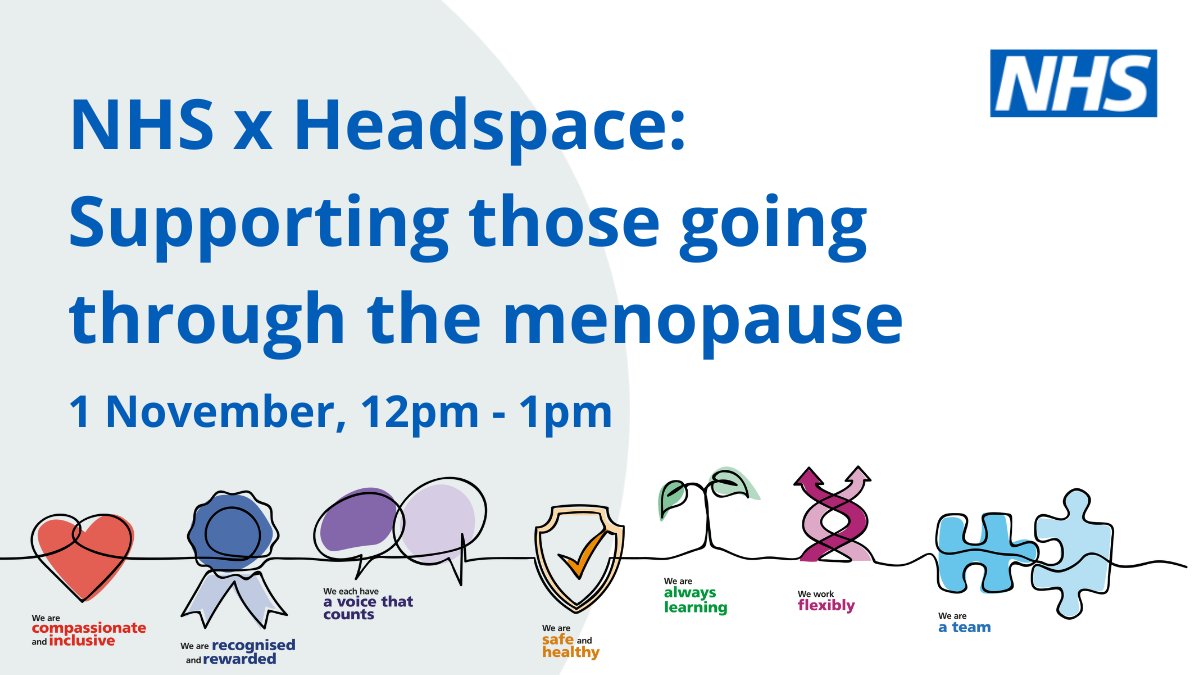 You've got till Tuesday to register for our virtual event with <a href="/Headspace/">Headspace</a> focusing on supporting #OurNHSPeople who may be experiencing symptoms of the menopause, and sharing a range of resources and tips. Find out more: bit.ly/3F9Gn3L