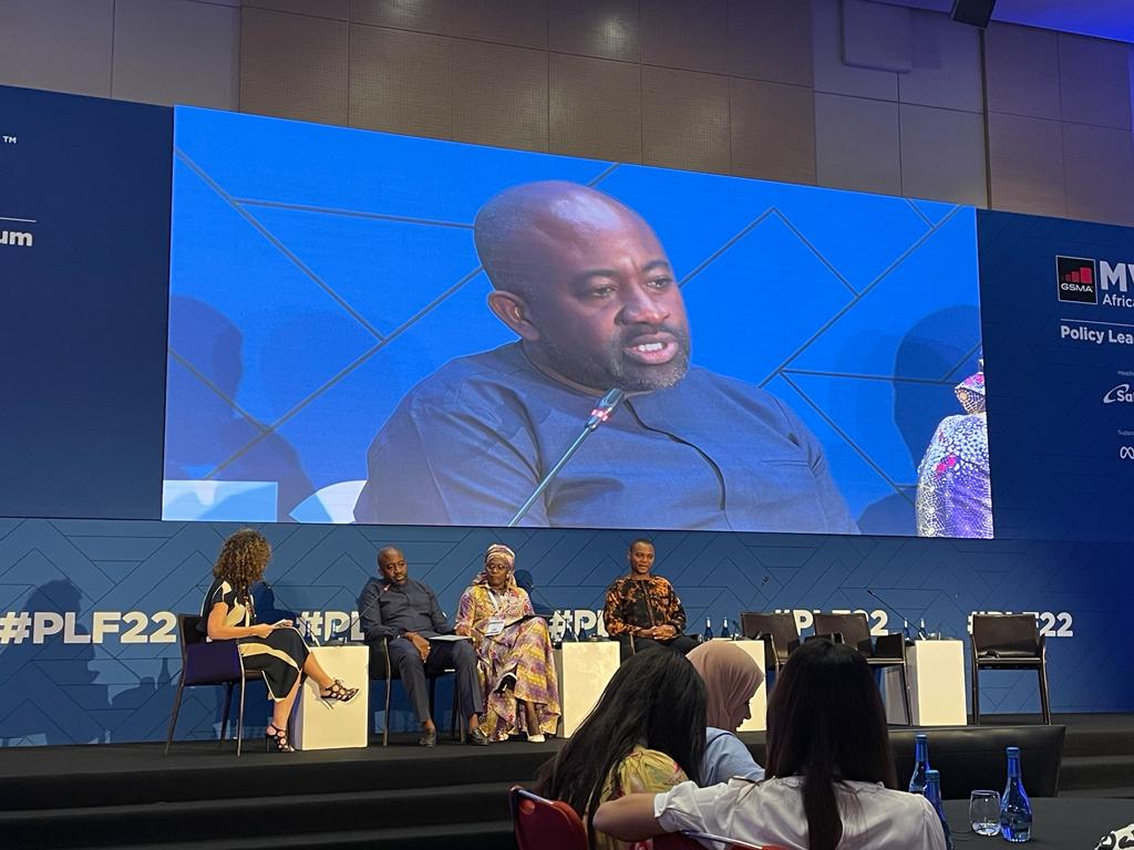 GSMAPolicy's tweet photo. Panel on "The role of an enabling environment for the #startups economy." @OsOsaGuobadia, Lead on the Nigeria Startup Bill (NSB): We brought the ecosystem and policymakers together right from the beginning. #PLF22 https://t.co/3Vnn60SK9q