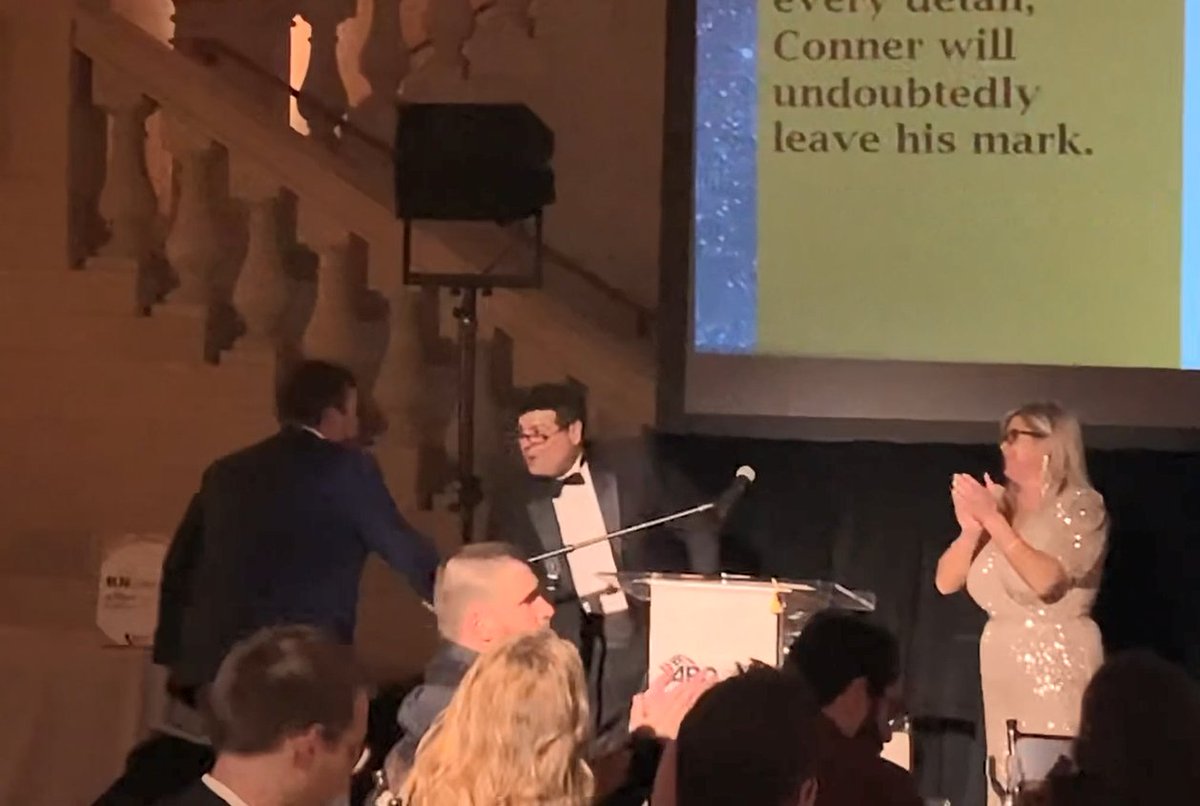 ClarkBuilds's tweet photo. Last night, Clark Senior Superintendent Conner Gentil was recognized as Field Manager of the Year by @ABCVA at its 9th Annual Excellence in Construction (EIC) Awards!
#ClarkBuildsVA #ClarkBuildsRVA #TheClarkeXperience https://t.co/KOUKNpOyCl