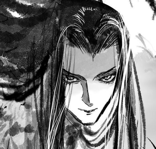 自創作では兄弟設定なのでほぼ同じ顔にしてるつもりだけど開明獣(右)より陸吾(左)の方がキリッとしてる。 