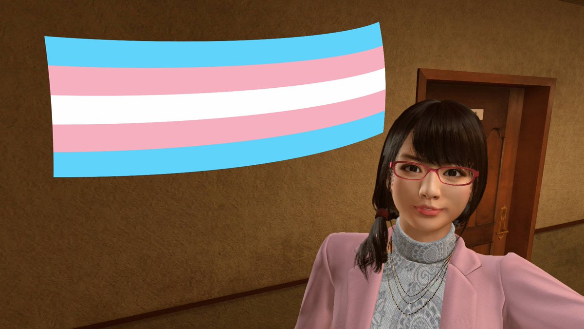 saw a! cool flag! in a! bar today!!    trans rights!!!