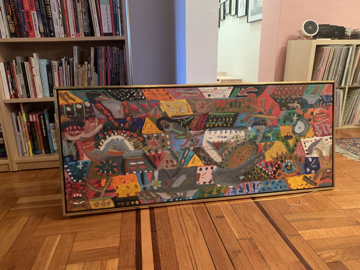 the painting in question (although caveat that this was when Maia first found it and I think we had it upside down)