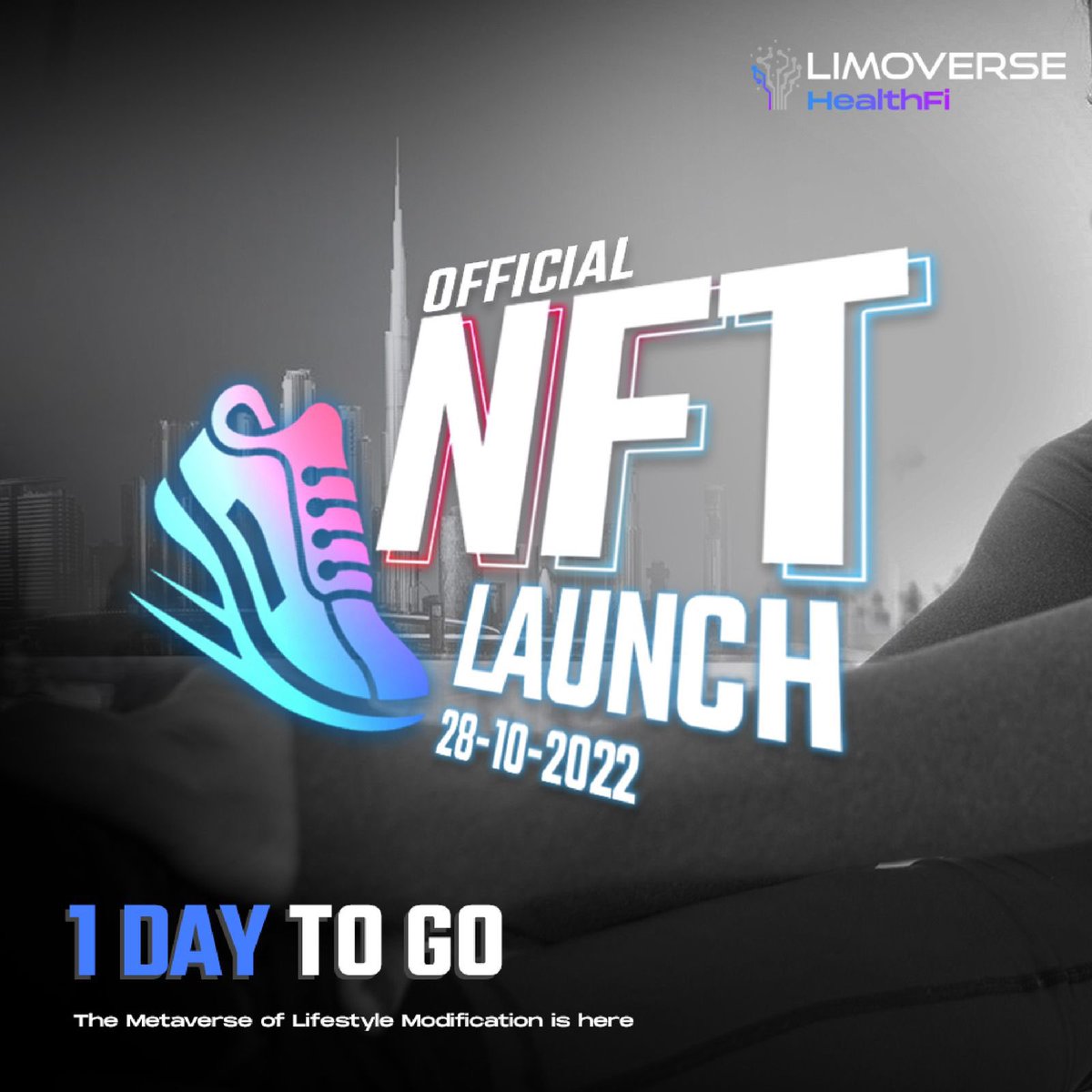 limoverseglobal's tweet photo. 1 day to go!

It’s D day and we’re brimming with excitement! Dubai Active is going to be power packed and you don’t want to miss it!

It’s also our #HealthFi project’s official NFT launch and this is a double whammy we’ve been waiting for. https://t.co/IPGQbAjDsK