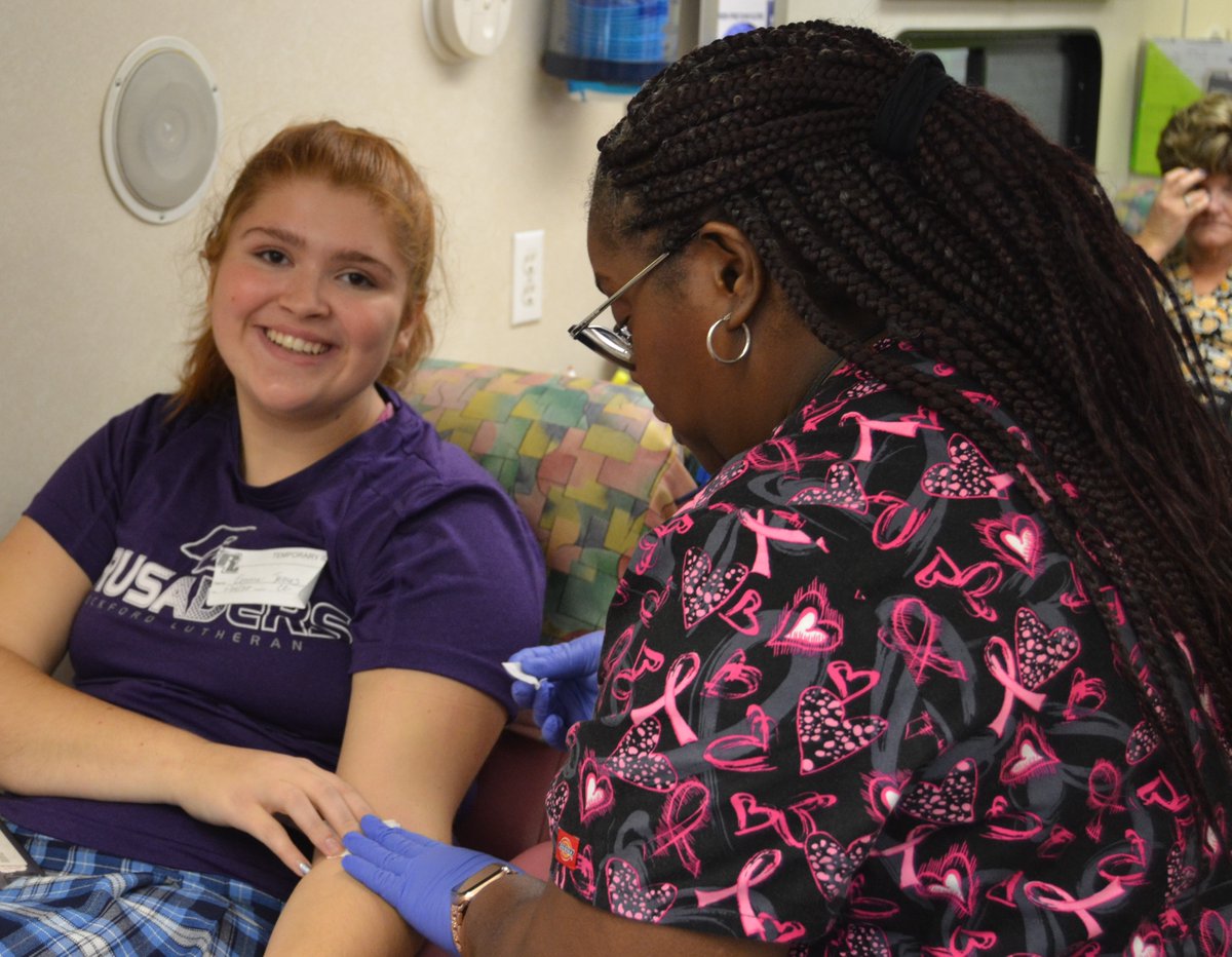 Rockford Lutheran Defeats Rockford Christian in Blood Drive Competition!  Congratulations, Crusaders!  The traveling trophy stays home!

Thank you to everyone who participated.  Together with Rockford Christian, we potentially saved 132 lives! 

rockfordlutheran.org/wp-content/upl…