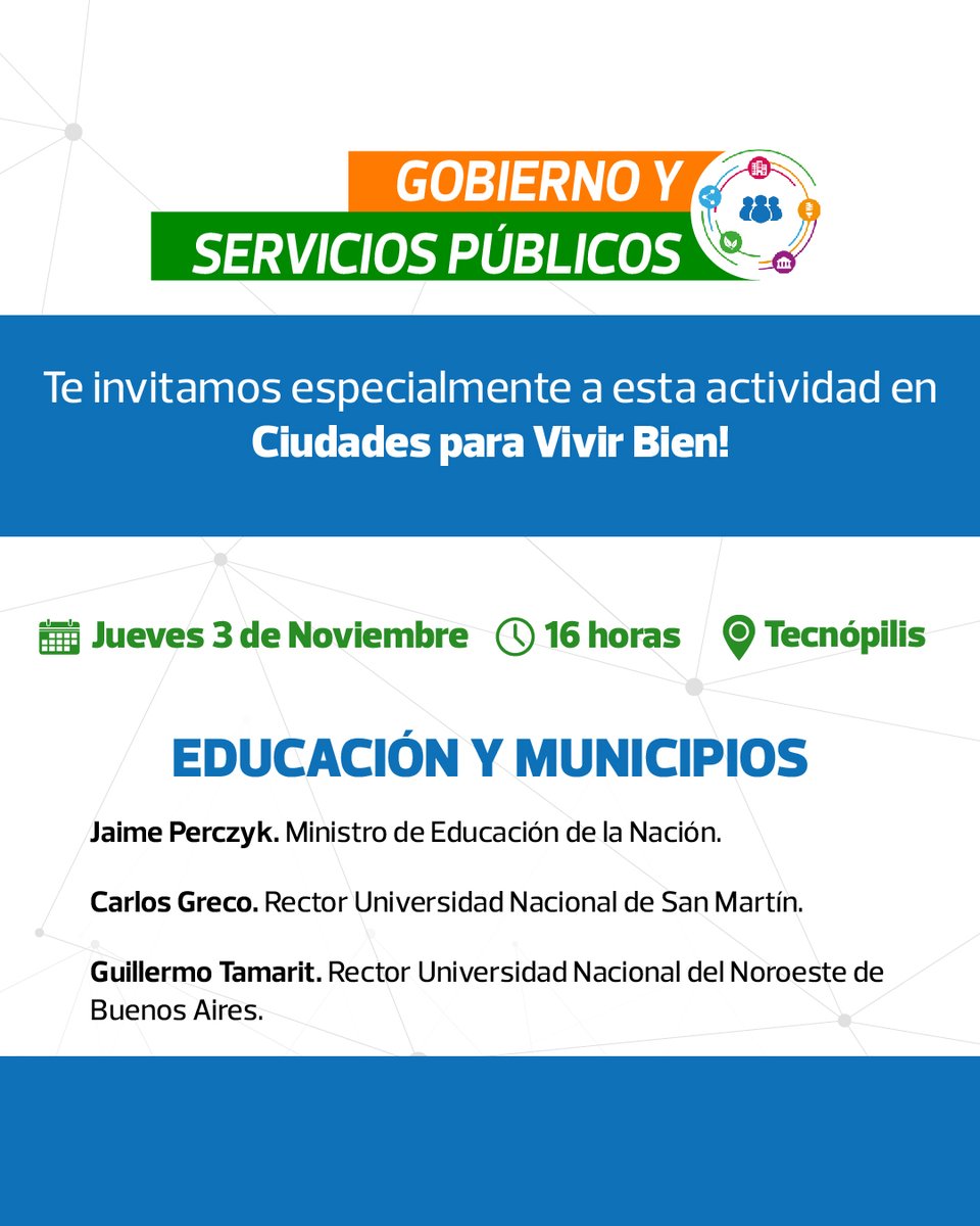 IClatam's tweet photo. Faltan pocos días para este Gran Evento!
Gobierno y Servicios Públicos´22 CIUDADES PARA VIVIR BIEN
Si querés acceder al programa completo ingreso acá: https://t.co/QOENmAyJxz
📆3 y 4 de Noviembre
📍Tecnópolis - Buenos Aires
#GySP #GySP22 #𝗖𝗶𝘂𝗱𝗮𝗱𝗲𝘀𝗫𝗮𝗩𝗶𝘃𝗶𝗿𝗕𝗶𝗲𝗻 https://t.co/VDFBo6pzcj