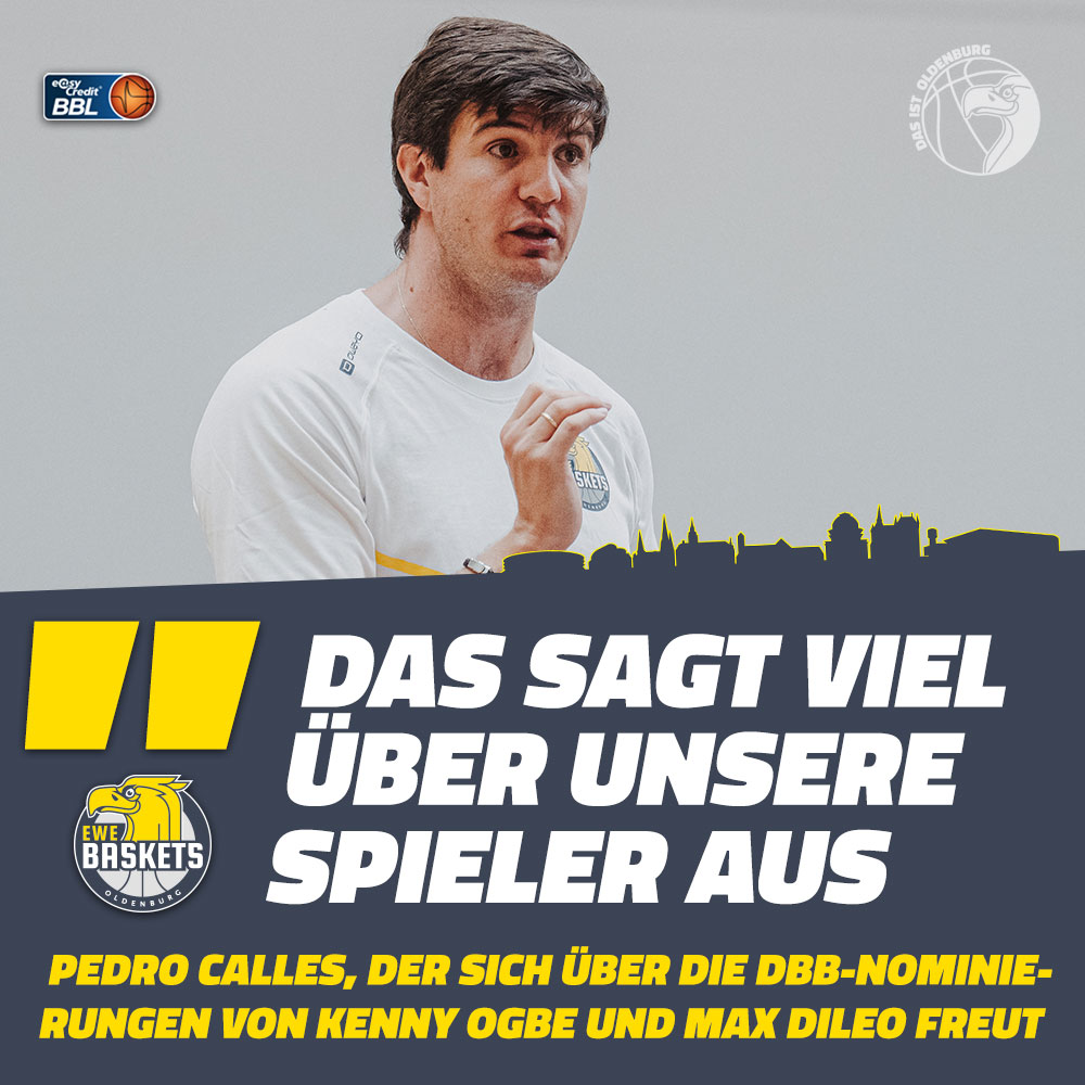 📢 #Zitat 🇩🇪 Der <a href="/dbb_basketball/">Dt. Basketball Bund</a> hat die von Bundestrainer Gordon Herbert nominierten Spieler bekanntgegeben, die im Kader für die WM-Quali-Spiele Mitte November im Kader stehen. Mit dabei: Kenny Ogbe &amp; <a href="/maxdileo/">Max Dileo</a>. #DasIstOldenburg