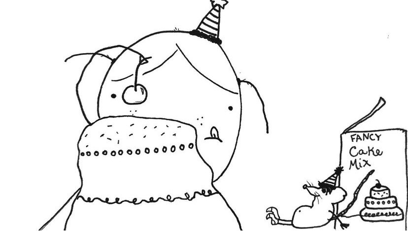 gm! have you thought about what rats like to eat? most people think they just eat cheese and trash. but it’s not true. see? he ate the whole cake after i put the cherry