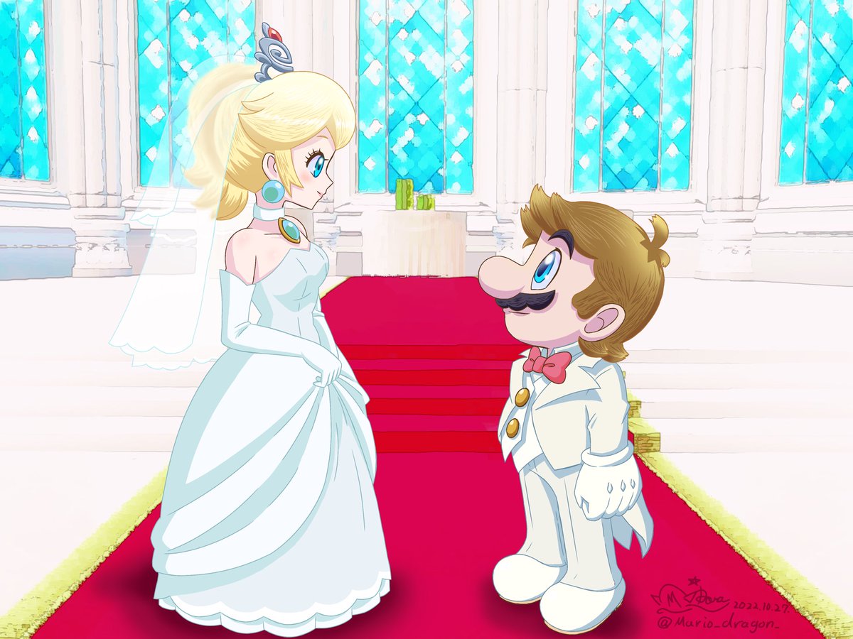 光とかもろもろ取り除いて、マリオとピーチをくっきり見やすくしました！, image size:1200x900