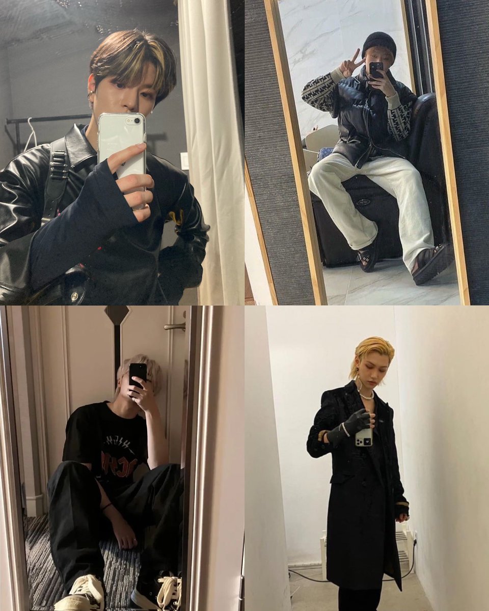 binchanb's tweet photo. no words just stray kids mirror selfies https://t.co/rEsZGjEoL5