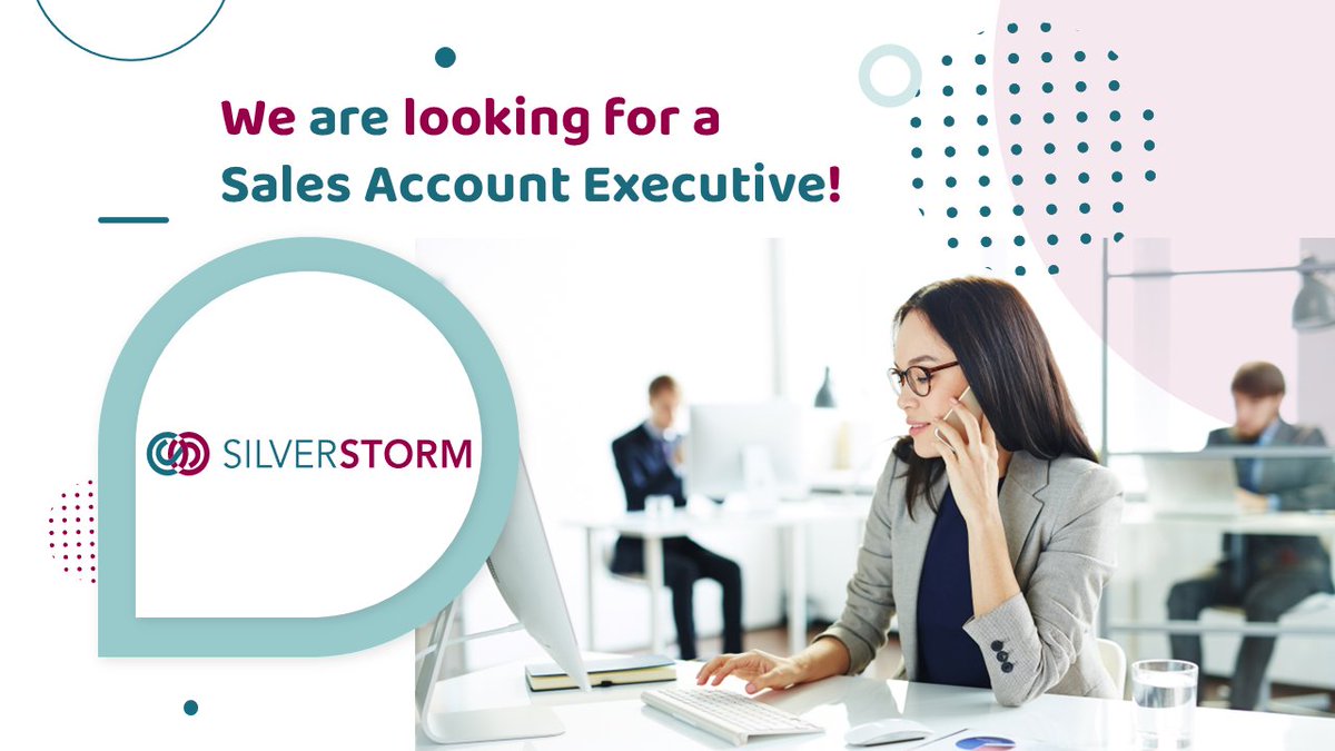 silverstormcast's tweet photo. Do you want to drive the digital transformation of new and existing customers, listening to their needs and responding to their challenges? As a Sales Account Executive you will generate new opportunities and expand existing business. 📩 Send us your CV! talent10@silver-storm.com https://t.co/MoWRmVmQDA