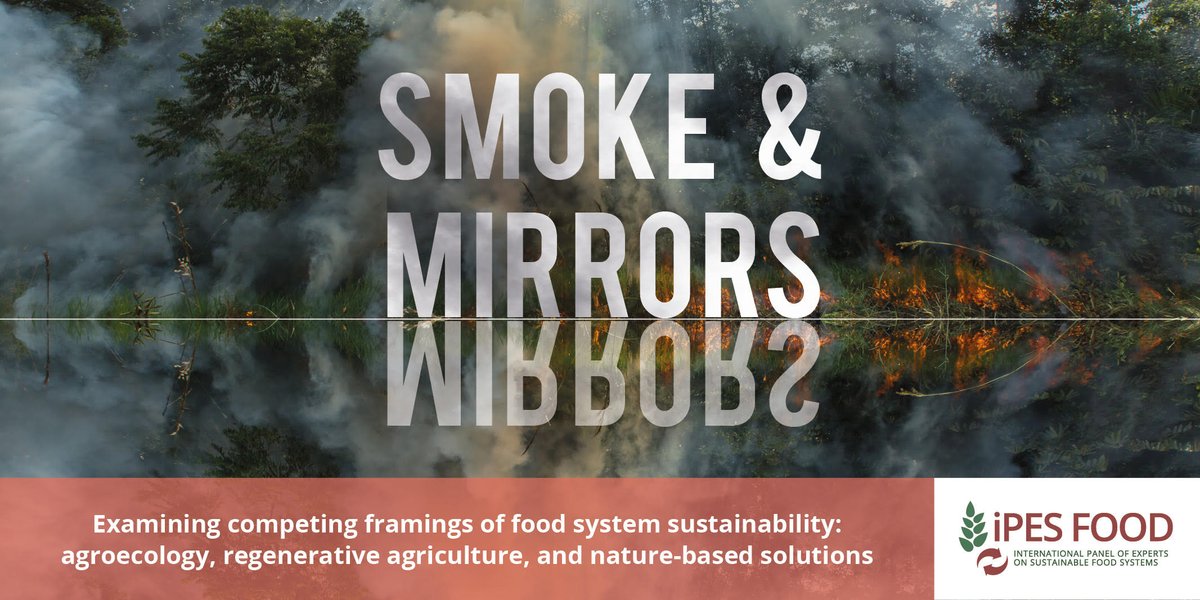 In the battle of ideas over the future of #foodsystems, one controversial idea is dominating: #NatureBasedSolutions. But our analysis shows it lacks an agreed definition or transformative vision - &amp; is used as cover for inaction on #foodsystems.
👉ipes-food.org/pages/smokeand…