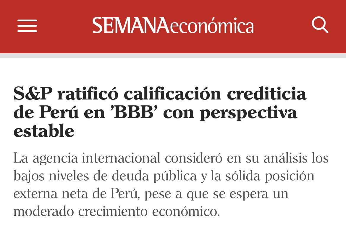 Es una muy buena noticia para el Peru. Obviamente ni la derecha ni la prensa de alquiler van a comentar esto porque lo favorece al “comunista” Castillo.