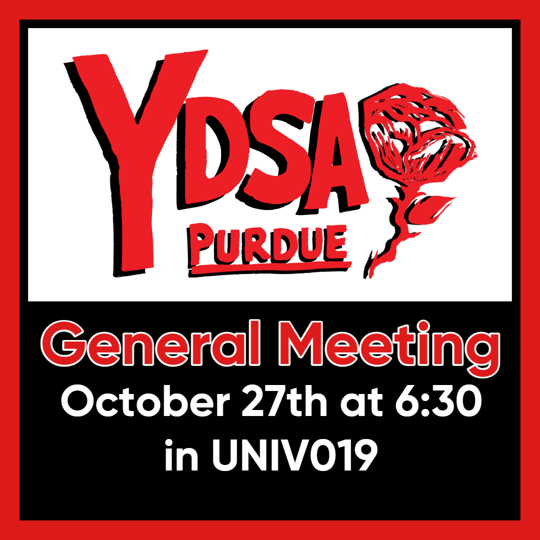 YDSAPurdue's tweet photo. General Meeting tonight at 6:30 in UNIV019. We will be discussing the current activities of the chapter as well as planning future events. https://t.co/14xv8tIoOf